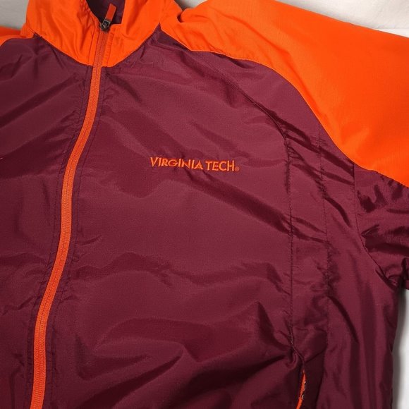 Virginia Tech Jacket Team Apparel Nike M Full Zip Athletic Maroon Orange Hokies - Picture 10 of 16